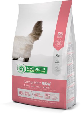 Сухий корм для дорослих котів з довгою шерстю Nature's Protection Long hair 2кг (4771317457615) 70174934 фото