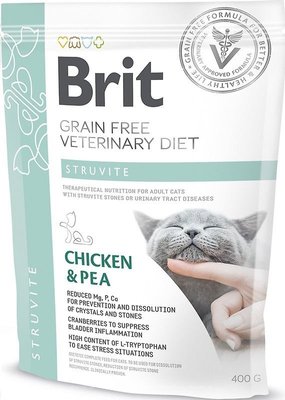 Сухой корм для кошек взрослых Brit VetDiets при избыточном весе и ожирении с курицей и горохом 400г (8595602528486) 304418 фото