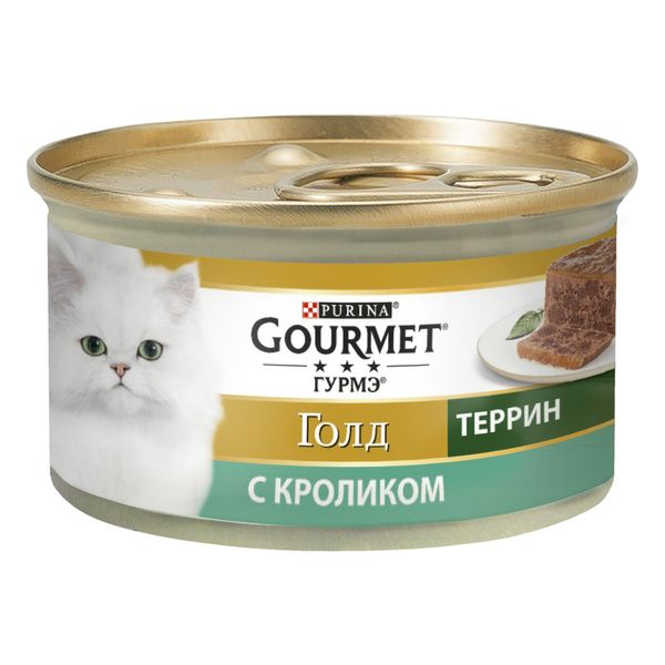 Влажный корм Gourmet Gold консервная кролик 85г для кошек (7613033706271) 300437 фото